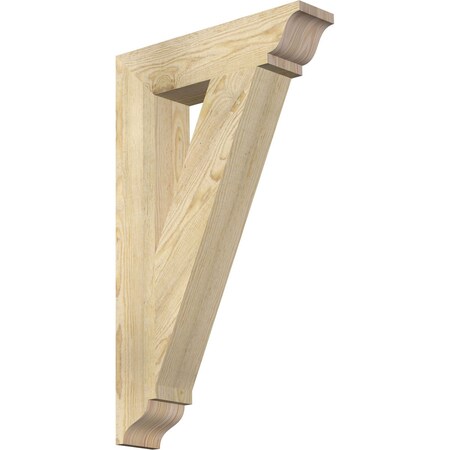 Ekena Millwork Traditional Traditional Rough Sawn Bracket, Douglas Fir, 4"W x 18"D x 30"H BKT04X18X30TRA01RDF